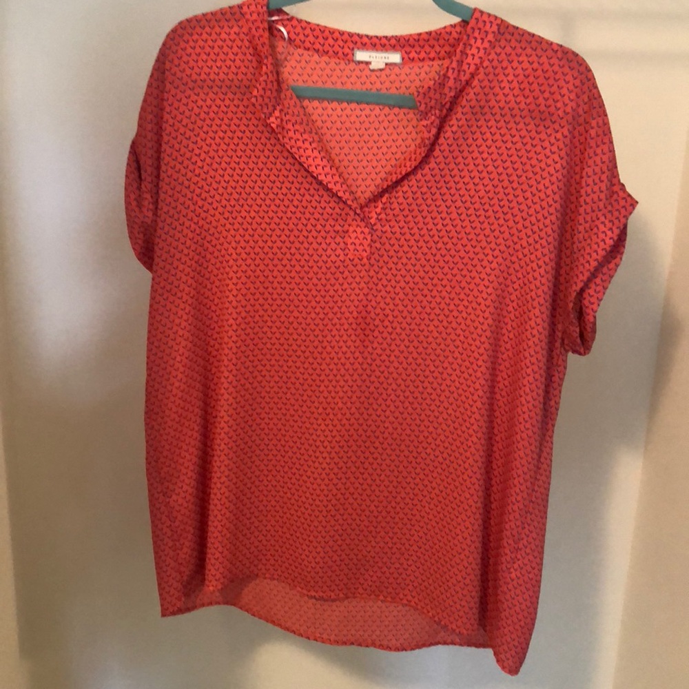 Coral patterned shirt